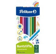 Pelikan Caja de 12 Lapices de Colores Hexagonales Lacados - Mina Antirotura - Certificacion FSC