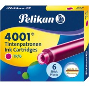 Pelikan Caja de 6 Cartuchos 4001 TP/6 - Tamaño Estandar - Color Rosa