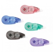 Pelikan Fancy Roller Mini Corrector 5mmx6m - Tapon para Proteger la Punta - Tornillo de Ajuste - Empuñadura de Goma Ergonomica - Colores Surtidos - 301961