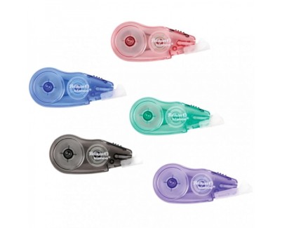 Pelikan Fancy Roller Mini Corrector 5mmx6m - Tapon para Proteger la Punta - Tornillo de Ajuste - Empuñadura de Goma Ergonomica - Colores Surtidos - 301961