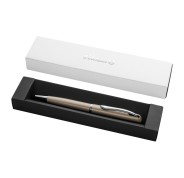Pelikan Jazz Noble Boligrafo Retractil - Trazo de 1mm - Mecanismo de Giro - Recambio 337M Azul - Estuche de Regalo - Cuerpo Satinado - Color Pardo