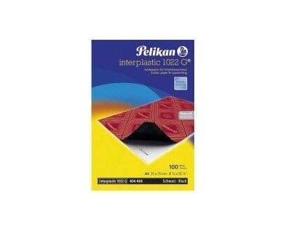 Pelikan Paquete de 10 Papel Carbon Interplastic 1022G - Ideal para Copias Precisas y Limpias - Color Negro