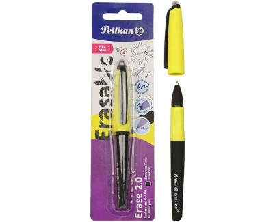 Pelikan Roller Erase 2.0 Boligrafo - Empu&ntilde;adura Ergonomica Antifatiga - Duracion Larga de la Tinta - Cuerpo del Mismo Color de Escritura - Color Negro