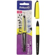 Pelikan Roller Erase 2.0 Boligrafo - Empuñadura Ergonomica Antifatiga - Duracion Larga de la Tinta - Cuerpo del Mismo Color de Escritura - Color Negro
