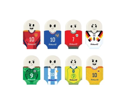 Pelikan Squeezy Sports Goma de Borrar - Tematica de la Copa Mundial de la Fifa 2026 - Colores Surtidos