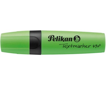 Pelikan Subrayador Textmarker 490 - Base de Agua - 3 Anchos de Trazo - Color Verde Fluorescente