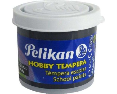 Pelikan Tempera Escolar Frasco 40ml - Facil de Lavar - Ideal para Proyectos Escolares - Color Negro