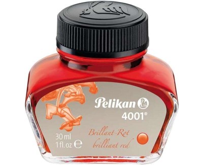 Pelikan Tinta 4001 No.78 - Frasco 30ml - Frasco de 30ml - Asegura el Perfecto Funcionamiento de la Estilografica - Color Rojo