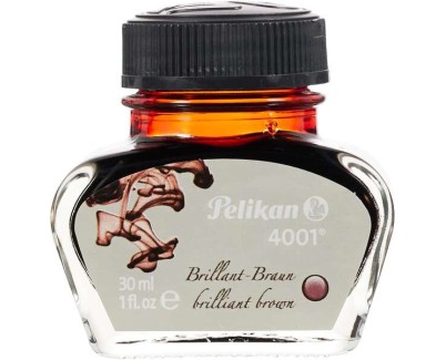 Pelikan Tinta 4001 No.78 - Frasco 30ml - Tintero de 30ml - Asegura el Perfecto Funcionamiento de la Estilografica - Color Pardo