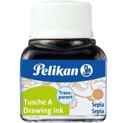 Pelikan Tinta China 523 10ml N.15 - 10ml - Tinta de Alta Calidad - Ideal para Dibujo y Caligrafia - Color Sepia