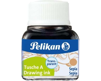 Pelikan Tinta China 523 10ml N.15 - 10ml - Tinta de Alta Calidad - Ideal para Dibujo y Caligrafia - Color Sepia