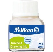 Pelikan Tinta China 523 10ml N.18 - 10ml - Resistente al Agua - Secado Rapido - Color Blanco