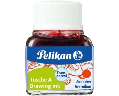 Pelikan Tinta China 523 10ml N.3 - Botella de 10ml - Ideal para Dibujo y Caligrafia - Color Bermellon