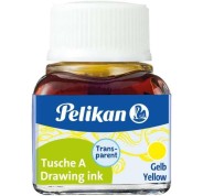 Pelikan Tinta China 523 10ml N.5 - Botella de 10ml - Resistente al Agua - Ideal para Dibujo y Caligrafia - Color Amarillo