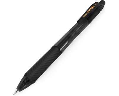 Pentel Energel X Boligrafo de Bola Retractil - Punta 0.7mm - Trazo 0.35mm - Tinta Gel - Recargable - Grip de Agarre - 50% de Materiales Reciclados - Color Negro
