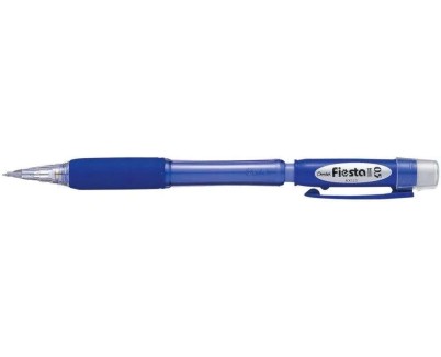 Pentel Fiesta II Portaminas HB 0.5mm con Goma - Incluye 2 Recargas - Grip de Goma - Dise&ntilde;o Ergonomico - Color Azul