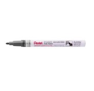 Pentel Paint Marker Marcador de Pintura - Punta Fina 2.9mm - Permanente en todas las Superficies - Resistente a Luz y Agua - Cuerpo de Aluminio - Color Negro Perla