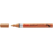 Pentel Paint Marker Marcador de Pintura - Punta Media 4.5mm - Permanente en todas las Superficies - Resistente a Luz y Agua - Cuerpo de Aluminio - Color Bronce