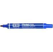 Pentel Pen N50 Rotulador Permanente - Punta de 4.3mm - Resistente a Agua y Luz - Color Azul