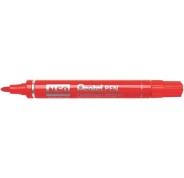 Pentel Pen N50 Rotulador Permanente - Punta de 4.3mm - Resistente a Agua y Luz - Color Rojo