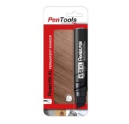 Pentel PenTools Pen N50XL Rotulador Permanente Industrial - Trazo 11-17mm - Punta Biselada Resistente y Duradera - Resistente a Agua y Luz - Color Negro