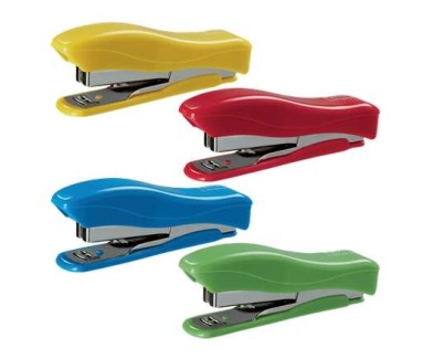 Petrus 200 Liliput Grapadora + 1 Caja de 1.000 Grapas 23/6 - Hasta 12 Hojas - Grapas 23/6 - Grapado Cerrado y Clavado - Colores Surtidos