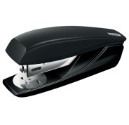 Petrus 210 Recycle Grapadora de Sobremesa - Grapa hasta 25 Hojas - 96% de Plastico Reciclado - Grapado Abierto, Cerrado y Clavado - Incluye 200 grapas Petrus 22/6 - Color Negro