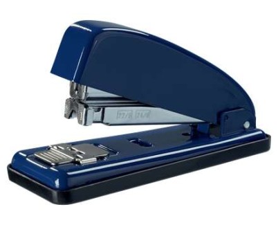 Petrus 226 Grapadora Metalica + Caja de 200 Grapas - Hasta 30 Hojas - Grapado Cerrado, Abierto y Clavado - Color Azul