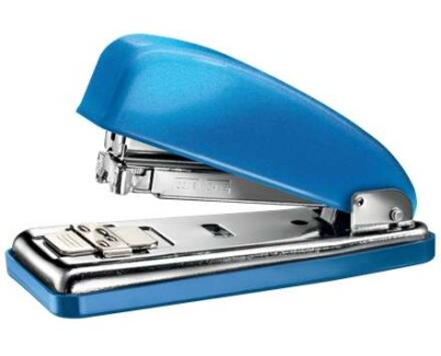 Petrus 226 WOW Grapadora Metalica + Caja de 200 Grapas - Hasta 30 Hojas - Grapado Cerrado, Abierto y Clavado - Color Azul Metalizado