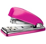 Petrus 226 WOW Grapadora Metalica + Caja de 200 Grapas - Hasta 30 Hojas - Grapado Cerrado, Abierto y Clavado - Color Fucsia Metalizado