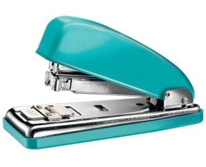 Petrus 226 WOW Grapadora Metalica + Caja de 200 Grapas - Hasta 30 Hojas - Grapado Cerrado, Abierto y Clavado - Color Turquesa Metalizado