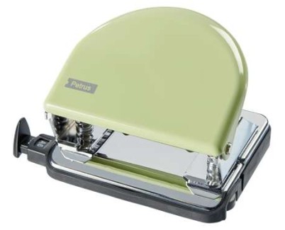 Petrus 52 Retro Taladro Perforador Metalico - Hasta 20 Hojas - Marcas de Formato - Facil Vaciado - Punzones 5.5mm - Color Mellow Yellow