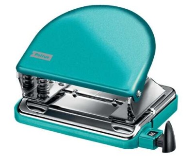 Petrus 52 Taladro Perforador Clasico Metalico - Hasta 20 Hojas - Marcas de Formato - Facil Vaciado - Punzones 5.5mm - Color Turquesa