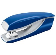 Petrus 635 Grapadora Metalica de Sobremesa - Grapa hasta 30 Hojas - Extraegrapas Integrado - Grapado Cerrado, Abierto y Clavado - Color Azul