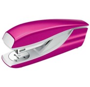 Petrus 635 WOW Grapadora Metalica + Caja de 200 Grapas - Hasta 30 Hojas - Extraegrapas Integrado - Grapado Cerrado, Abierto y Clavado - Color Fucsia Metalizado