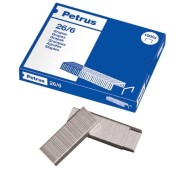 Petrus Caja de 1000 Grapas 26/6 Galvanizadas - Grapa hasta 30 Hojas - Patilla de 6mm