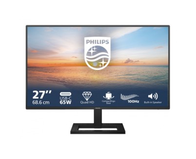 Philips 1000 Series 27E2N1600AE/00 Monitor 27" IPS QuadHD 100Hz HDR10 - Respuesta 1ms - HDMI, USB-C - VESA 100x100mm - Color Negro