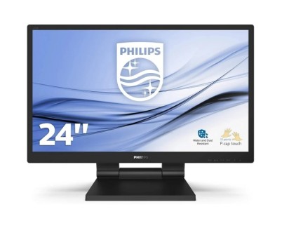 Philips 242B9T/00 Monitor 23.8\" LED IPS FullHD 75Hz Tactil - Respuesta 5ms - Altavoces 4W - HDMI, DVI, VGA, Displayport, USB - VESA 100x100mm - Color Negro