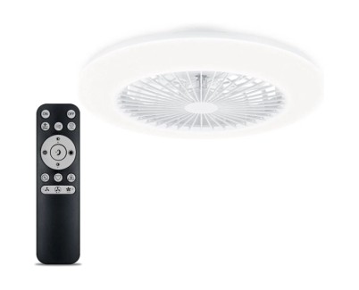Philips Amigo Flat Fan Ceiling IR RD Ventilador de Techo con Luz LED Hasta 6500K - Aspas Integradas - 20W Ventilador + 42W Luz  - Mando a Distancia - Color Blanco