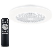 Philips Amigo Flat Fan Ceiling IR RD Ventilador de Techo con Luz LED Hasta 6500K - Aspas Integradas - 20W Ventilador + 42W Luz  - Sparkle - Mando a Distancia - Color Blanco
