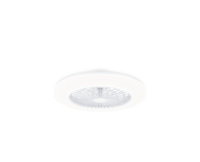 Philips Amigo Flat Fan Ceiling IR RD Ventilador de Techo con Luz LED Hasta 6500K - Aspas Integradas - 25W Ventilador + 60W Luz  - Mando a Distancia - Color Blanco