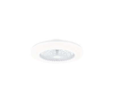 Philips Amigo Flat Fan Ceiling IR RD Ventilador de Techo con Luz LED Hasta 6500K - Aspas Integradas - 25W Ventilador + 60W Luz  - Sparkle - Mando a Distancia - Color Blanco