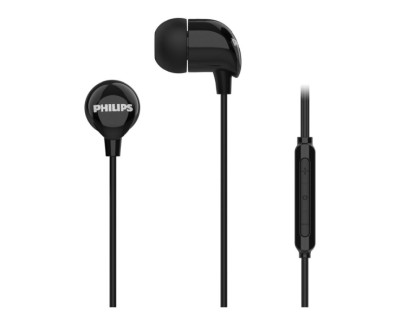 Philips Auriculares Intraurales con Cable - Incluye Accesorios - Microfono Integrado - USB-C - Aislamiento Pasivo del Ruido - Boton Multifuncion - Color Negro