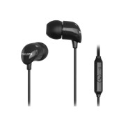Philips Auriculares Intraurales con Cable - Jack 3.5mm - Microfono Integrado - Boton Multifuncion - Color Negro