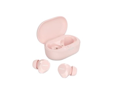 Philips Auriculares Intraurales Inalambricos - Bluetooth 5.3 - Autonomia hasta 18h - TWS - IPX4 - Microfono Integrado - Conector USB-C - Alcance 10m - Color Rosa