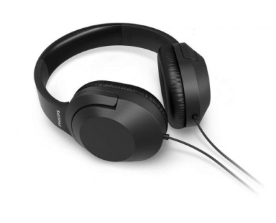 Philips Auriculares Supraaurales - Cable 2m - Jack 3.5mm - Incluye Accesorios - Aislamiento Pasivo del Ruido - Altavoz de 40mm - Color Negro