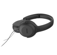Philips Auriculares Supraaurales con Cable - Jack 3.5mm - Controles Integrado en el Cable - Microfono Integrado - Altavoz de 32mm - Color Negro