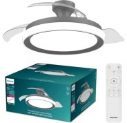 Philips Bliss DC Fan Ceiling Ventilador de Techo con Luz LED Hasta 6500K - Aspas Retractiles - 35W Ventilador + 28W Luz - Mando a Distancia - Color Negro