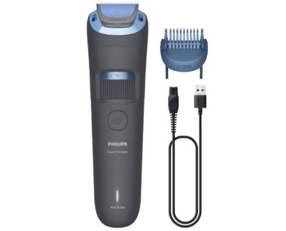 Philips BT3617/15 Recortadora de Barba Series 3000 - Cuchillas Autoafilables con Puntas Redondeadas - 20 Posiciones 0.5?10mm con Dial de Precision - Tecnologia Lift & Trim para Recorte Uniforme  - 60min de Uso Inalambrico