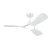 Philips Olas Fan Ceiling Ventilador de Techo con Luz LED Hasta 6500K - Aspas Fijas - 30W Ventilador + 24W Luz - Mando a Distancia - Color Blanco